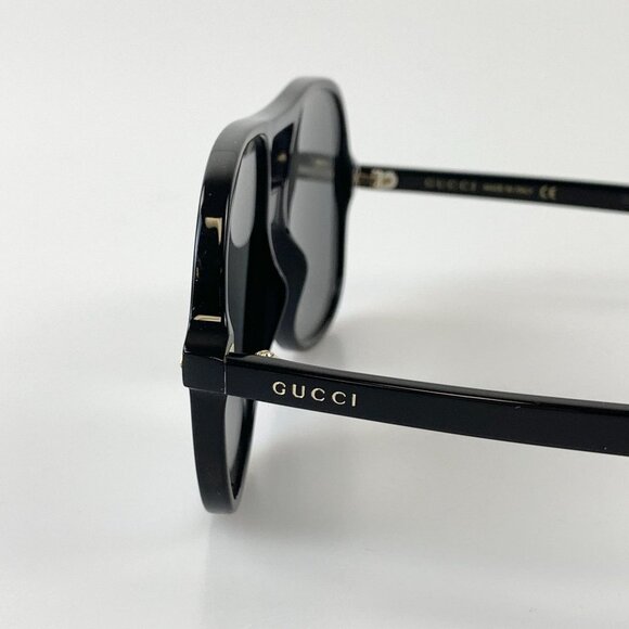 NIB  Gucci Silver and Black Aviator Men\'s Sunglasses main image 4